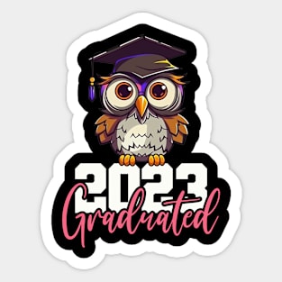 2023 Graduate, Cute Graduation Owl Year Shirt For Her Graduation Done, Graduation 2023, College Graduation, Grad School Shirt Sticker